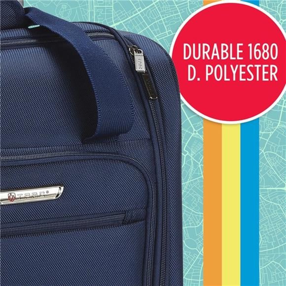 15Inch Smart UnderSeat CarryOn Luggage with USBCharging Port,Telescoping Handles - Picture 6 of 7